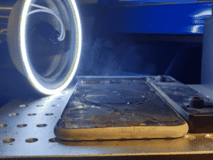 iphone back glass repair on laser machine